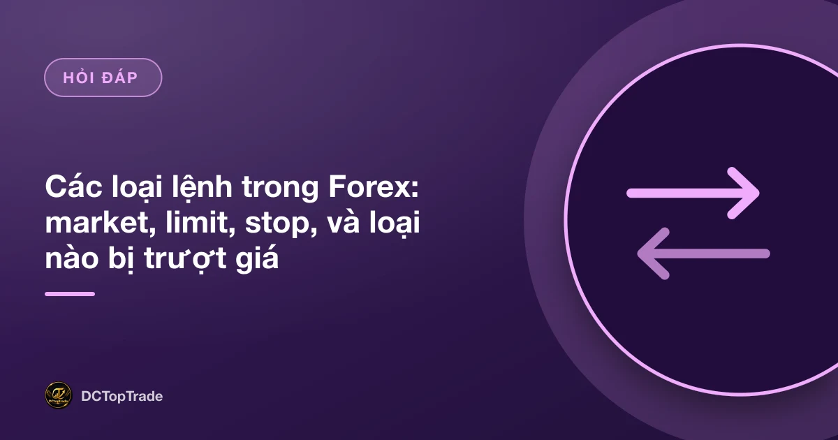 Các loại lệnh trong Forex: market, limit, stop, và loại nào bị trượt giá