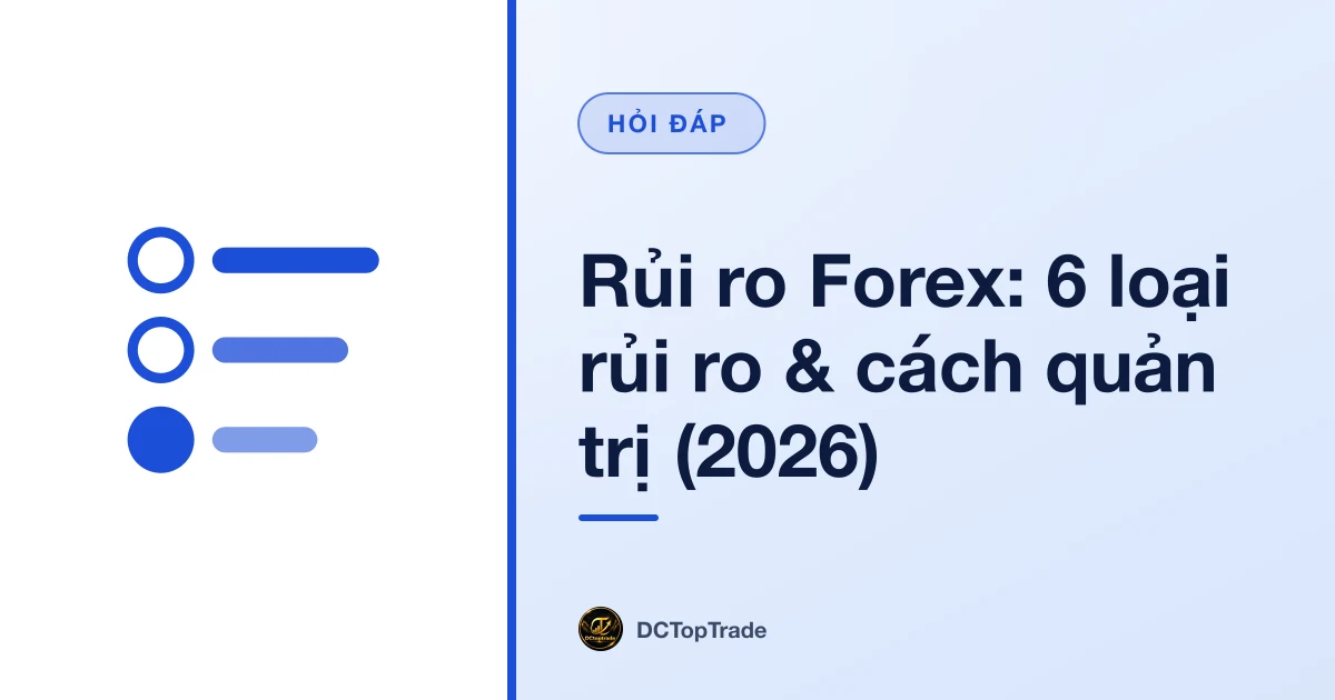 Rủi ro Forex: 6 loại rủi ro & cách quản trị (2026)