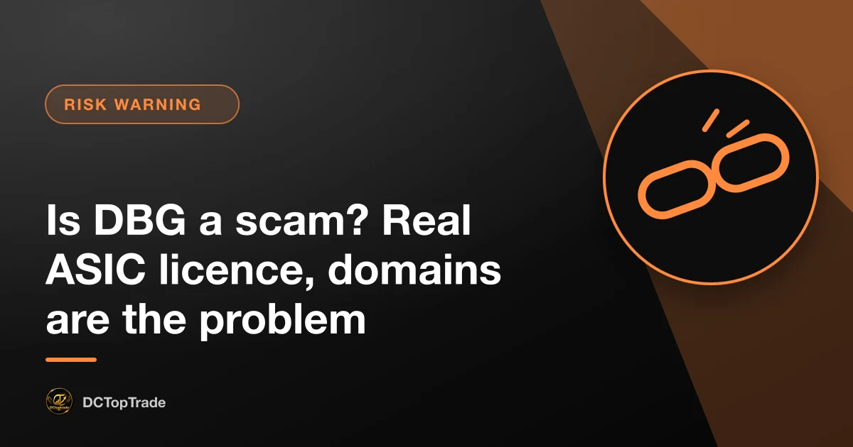 Is DBG a scam? Real ASIC licence, domains are the problem