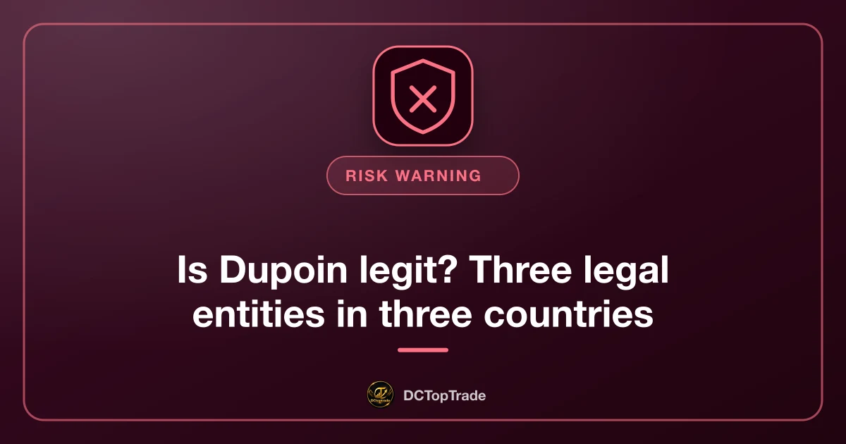 Is Dupoin legit? Three legal entities in three countries