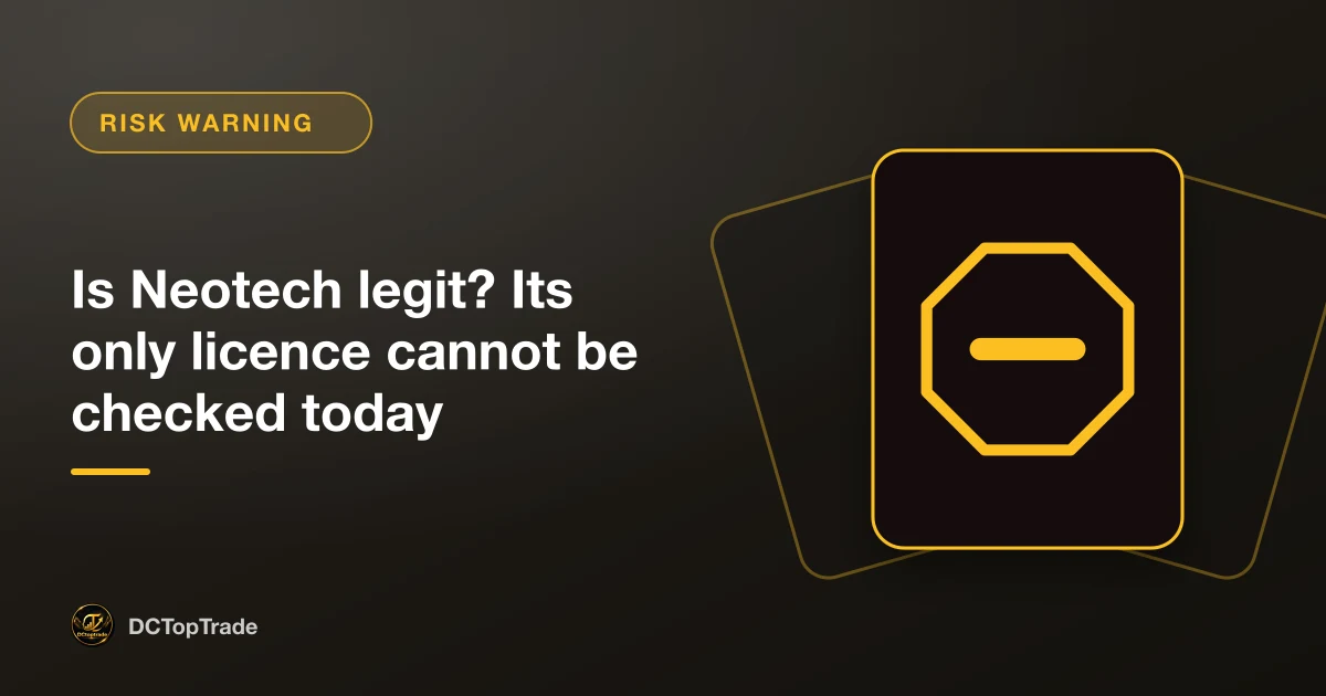 Is Neotech legit? Its only licence cannot be checked today