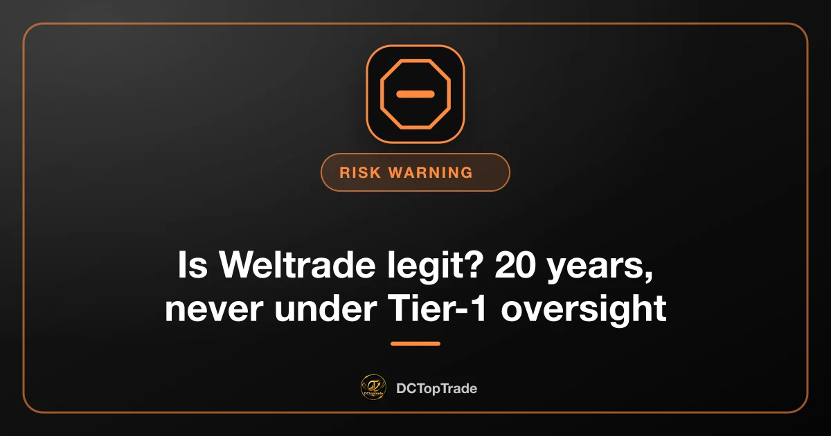 Is Weltrade legit? 20 years, never under Tier-1 oversight